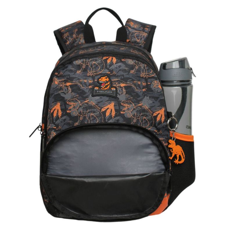 Mochila Infantil Niño Gum Camo Dino Naranjo Head-2