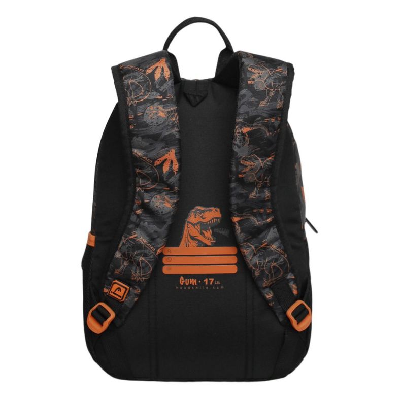 Mochila Infantil Niño Gum Camo Dino Naranjo Head-4
