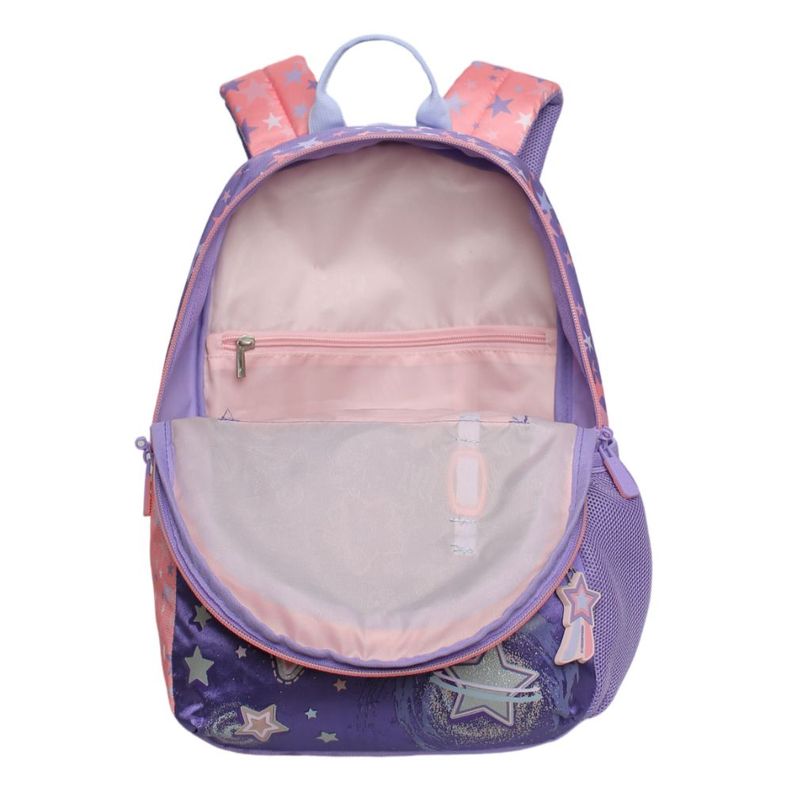 Mochila Infantil Niña Bionica Cat Star Lila Head-3