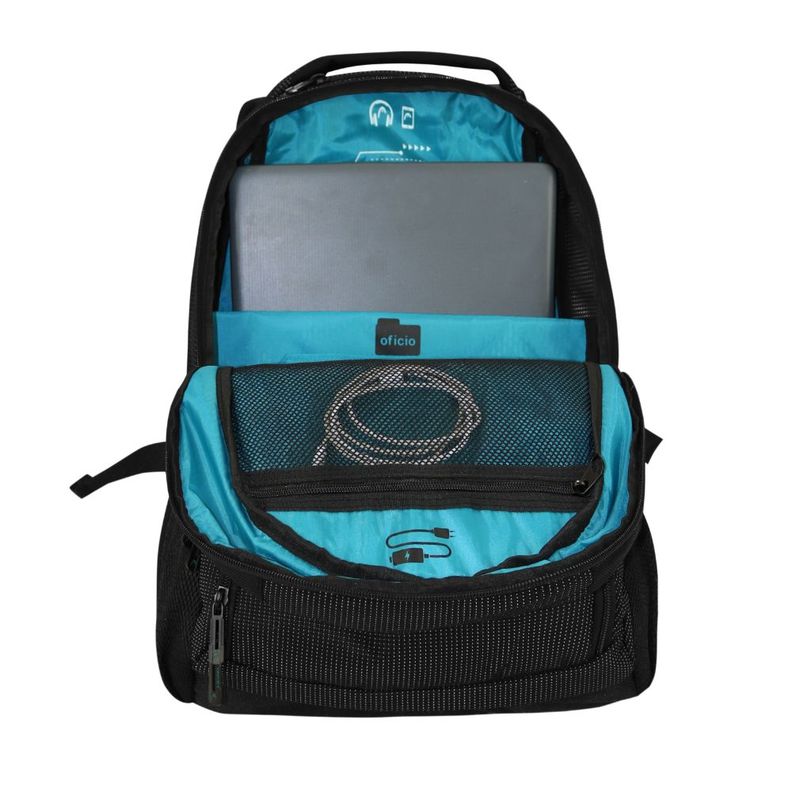 Mochila Porta Laptop New Q7 40L Twin Tone Negro Head-4