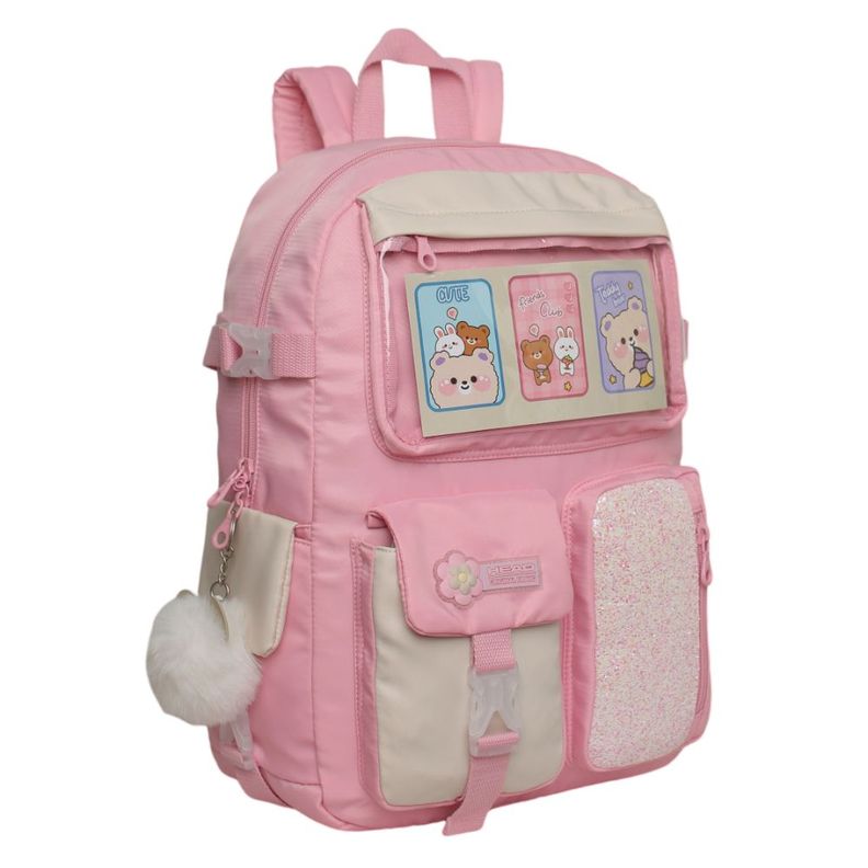 Mochila Mujer Kawaii Fusion Glitter Rosado Head-0