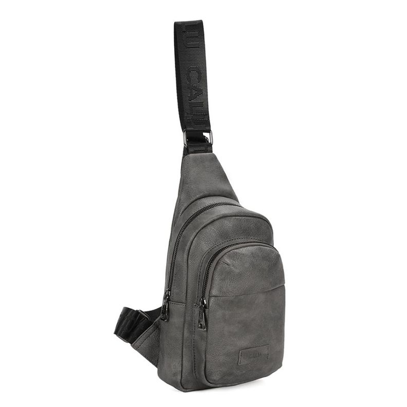 Mochila PU Cruzada Matilda Gris Marengo Calu
