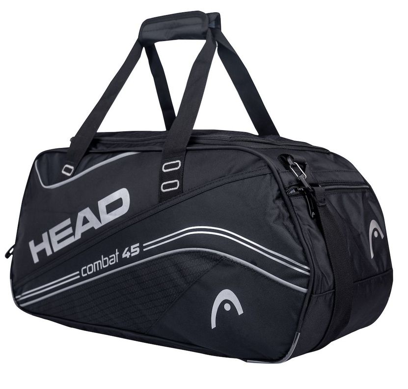 Bolso Deportivo New Combat 45 Negro Plata Head-0