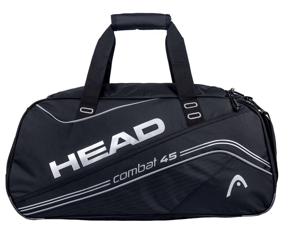 Bolso Deportivo New Combat 45 Negro Plata Head-1