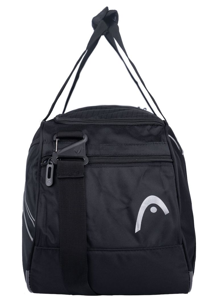 Bolso Deportivo New Combat 45 Negro Plata Head-2