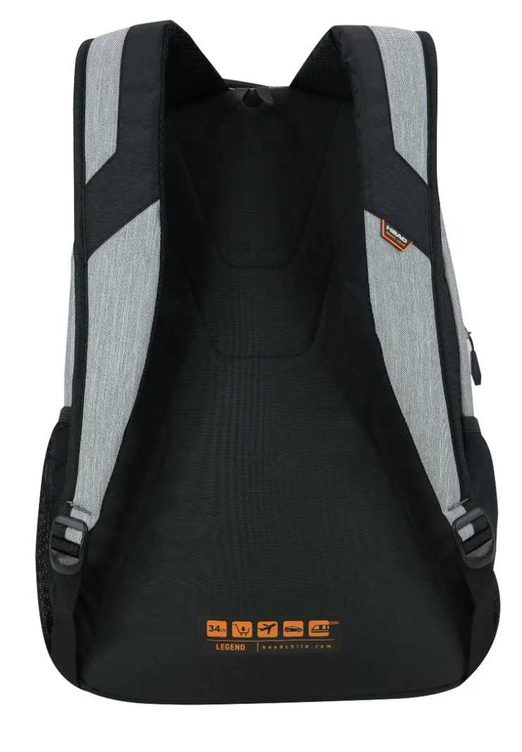 Mochila Porta Laptop Legend Gris Claro Melange Head-7