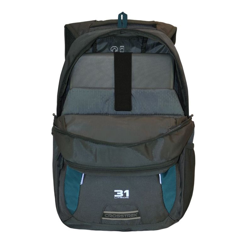 Mochila Porta Laptop Crosstrek New Gris Turquesa Head-2