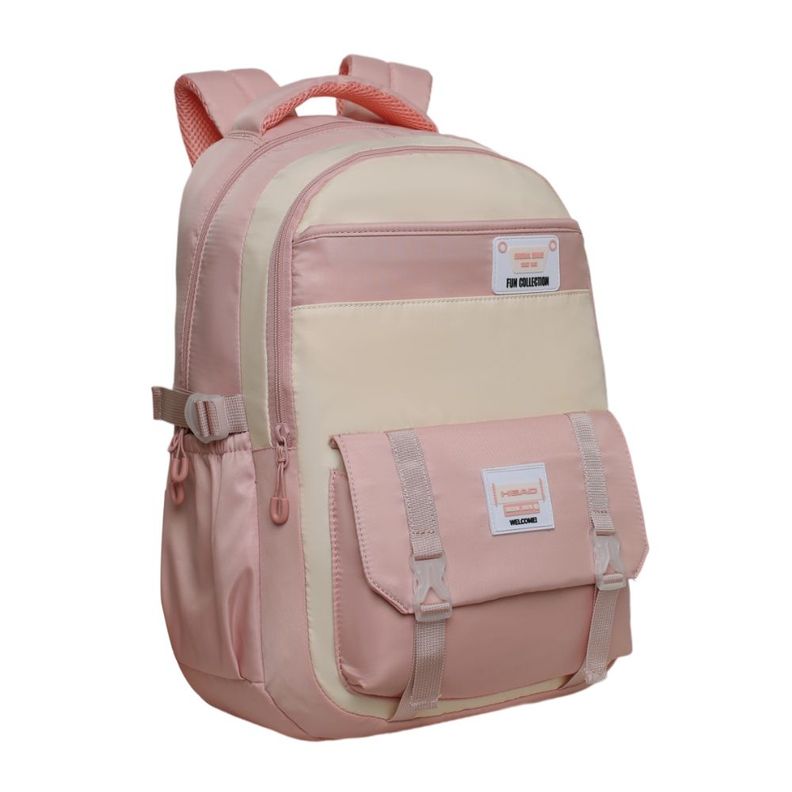 Mochila Mujer Kawaii Venza Color Block Rosado Head-0