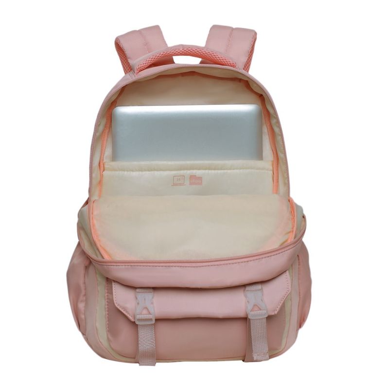 Mochila Mujer Kawaii Venza Color Block Rosado Head-2