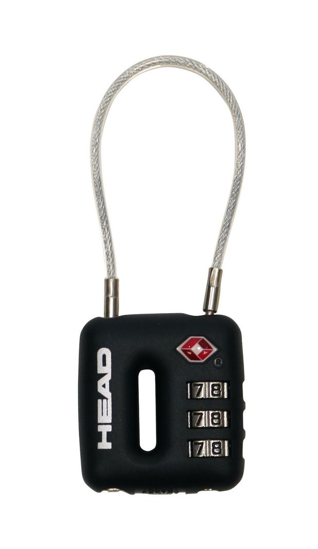 Candado Viaje Cable Tsa Negro Head-1
