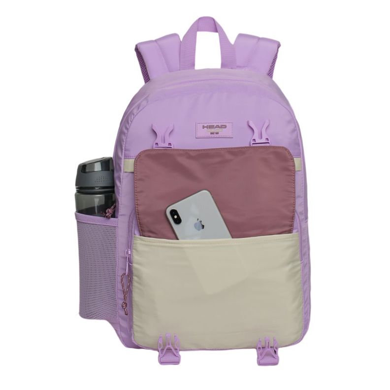 Mochila Mujer Corolla Color Block Lila Head-1