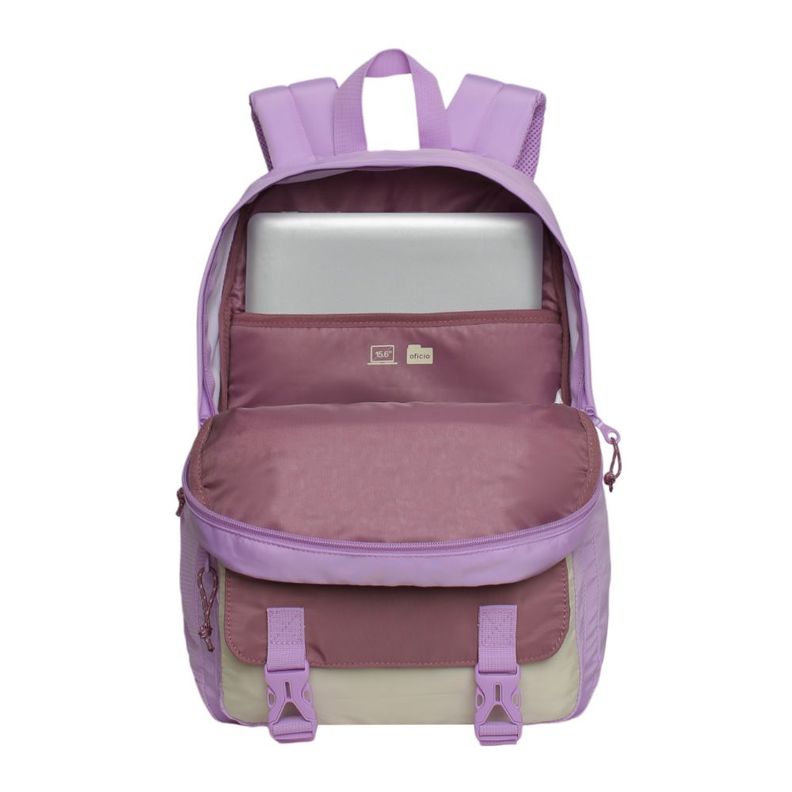 Mochila Mujer Corolla Color Block Lila Head-2