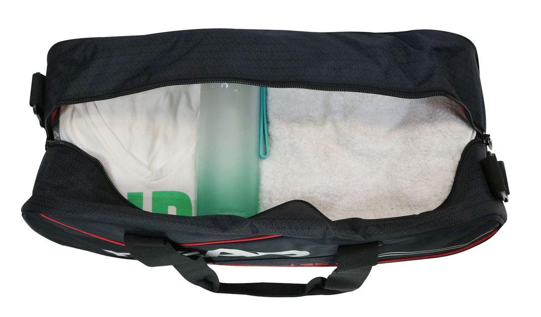 Bolso Deportivo New Combat 35 Negro Rojo Head-3
