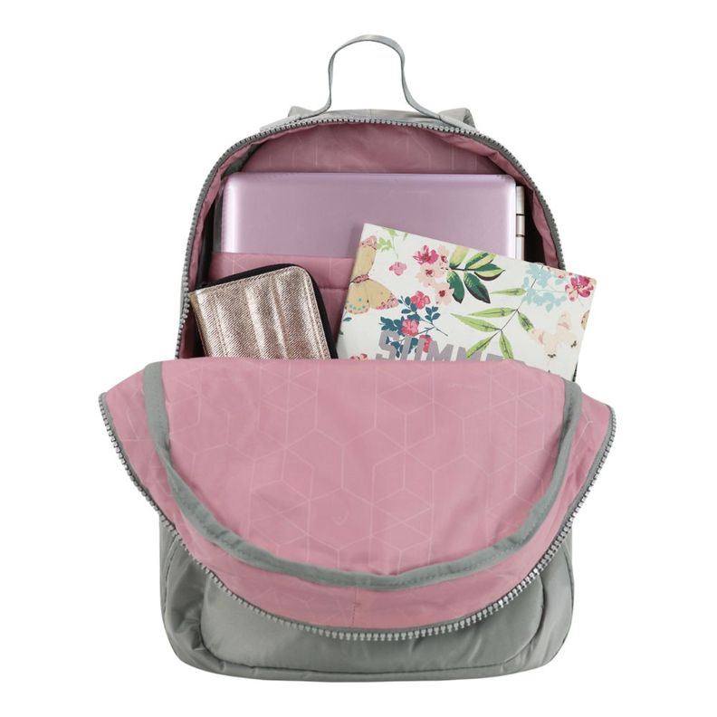 Mochila Mujer Porta Notebook New Cloud Gris Head-2
