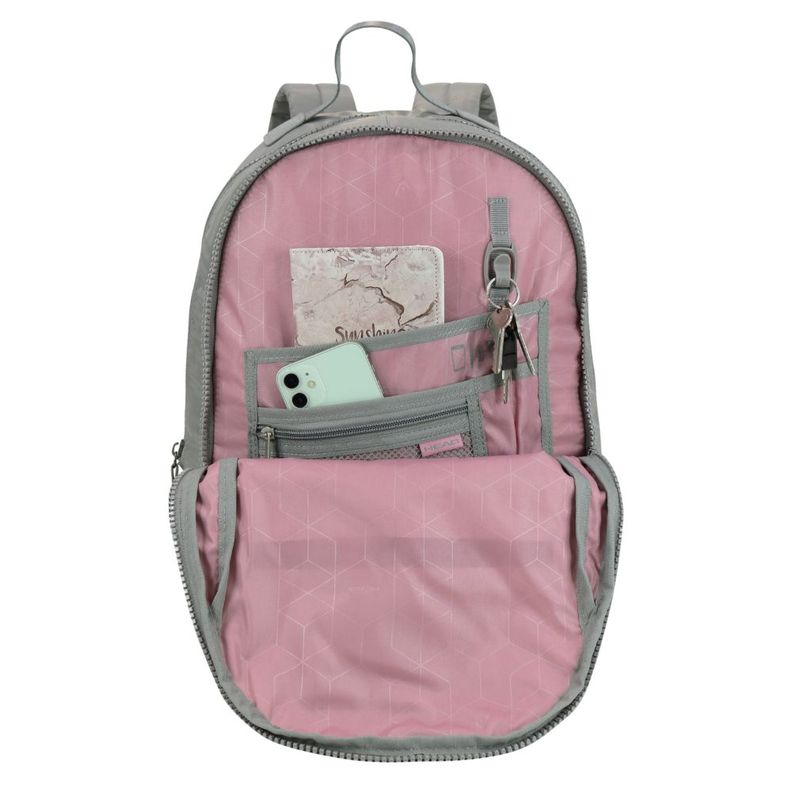 Mochila Mujer Porta Notebook New Cloud Gris Head-3