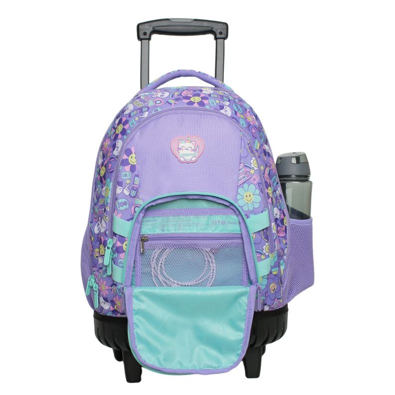 Mochila Infantil Carro New Kodiac Emoticones Lila Head-2