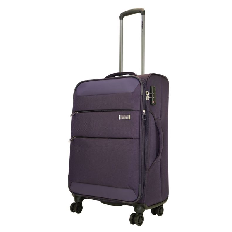 Maleta Blanda Expandible con TSA Londres M Morado Head-0