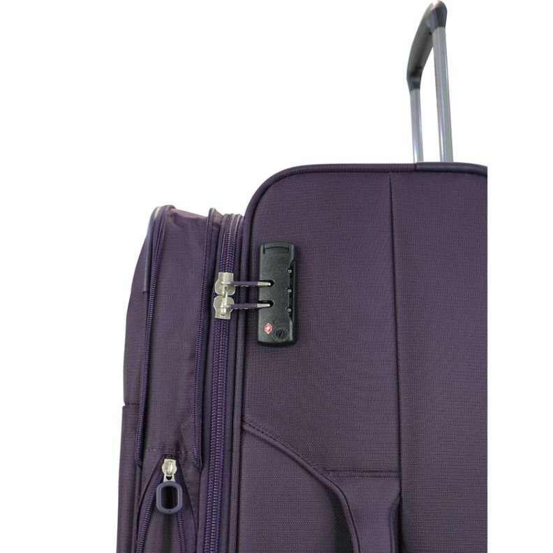 Maleta Blanda Expandible con TSA Londres M Morado Head-3