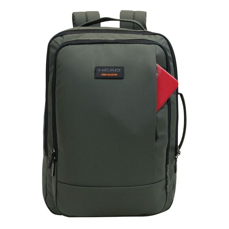 Mochila Ejecutiva Expandible Trip Reverse Verde Militar Head-2