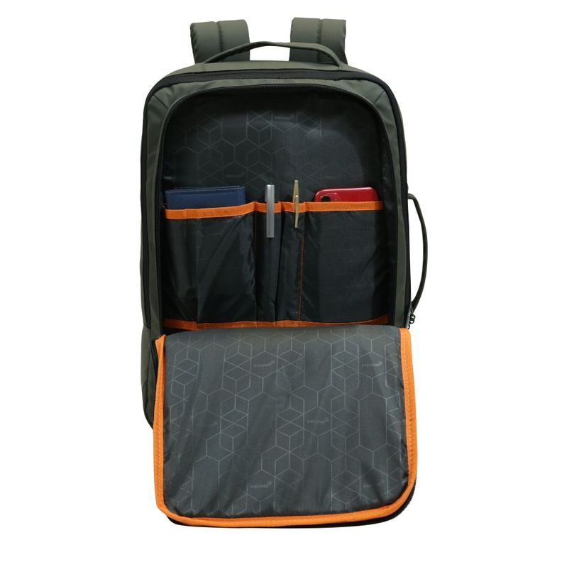 Mochila Ejecutiva Expandible Trip Reverse Verde Militar Head-3