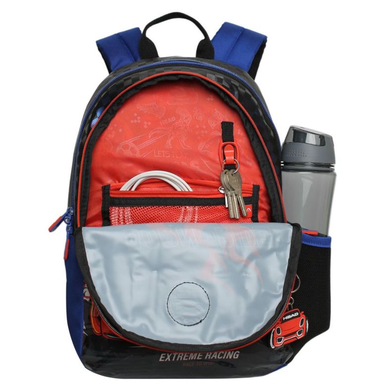 Mochila Infantil Niño Bionica Racing Azul Head-2