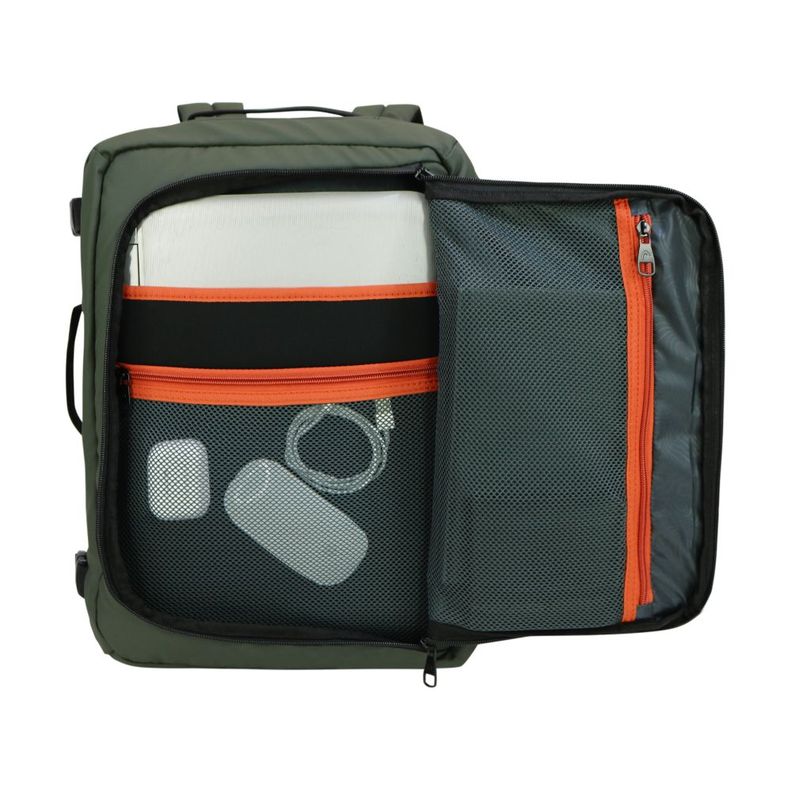 Mochila De Viaje Premium Traveler Verde Militar Head-2