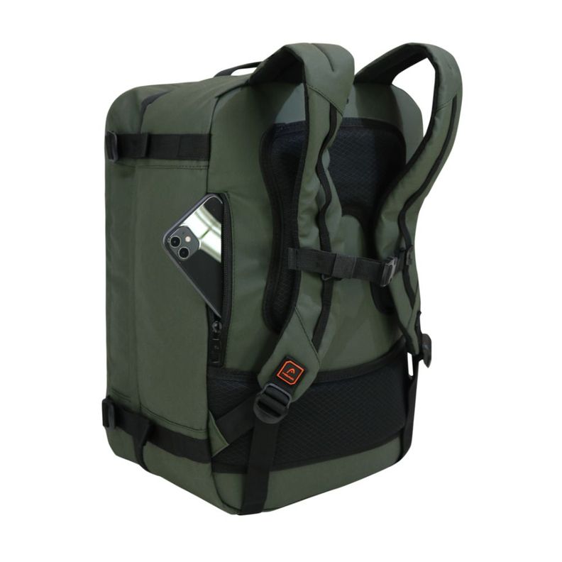 Mochila De Viaje Premium Traveler Verde Militar Head-4