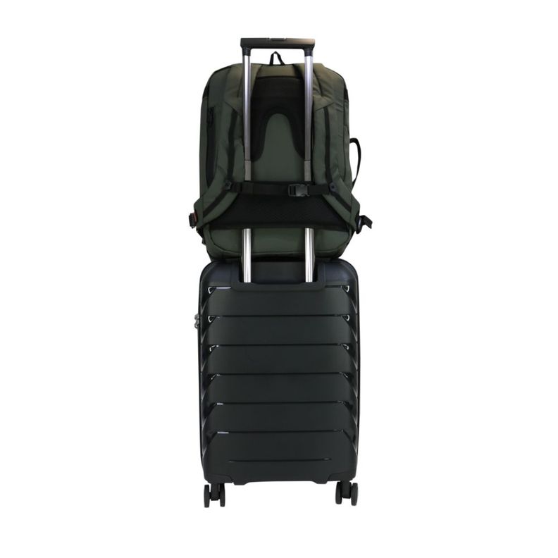 Mochila De Viaje Premium Traveler Verde Militar Head-7