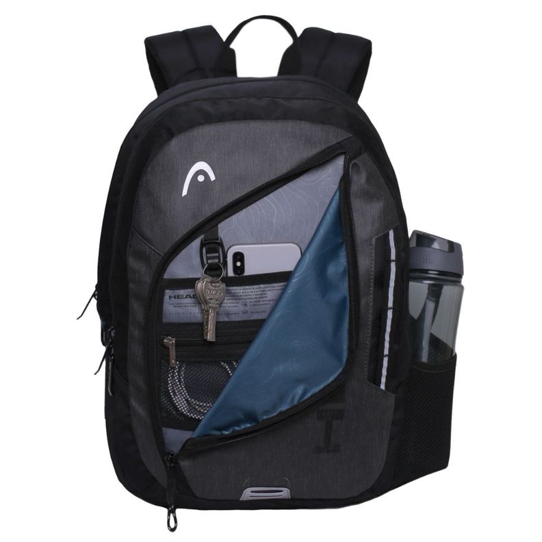 Mochila Notebook Spider Melange Reverse Gris Oscuro Head-1