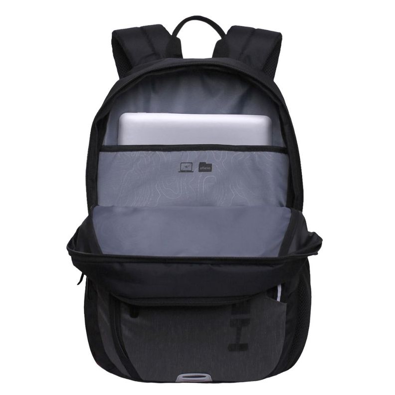 Mochila Notebook Spider Melange Reverse Gris Oscuro Head-2