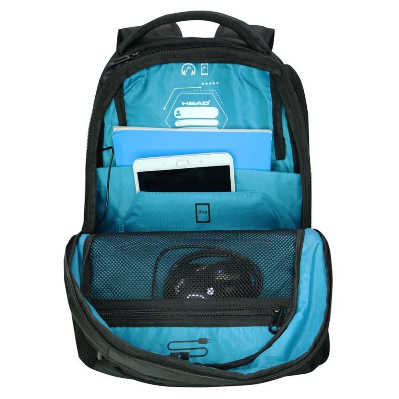 Mochila Porta Laptop New Q7 40L Negro Head-4