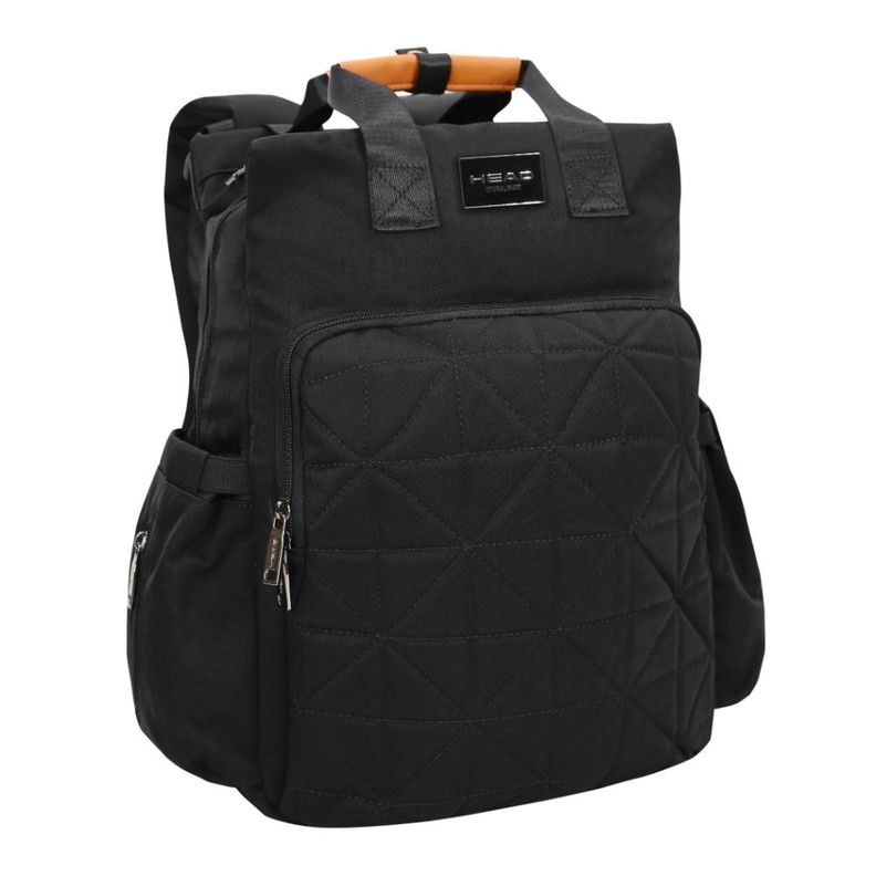 Mochila Pañalera Maternal New Bloom Negra Head-0