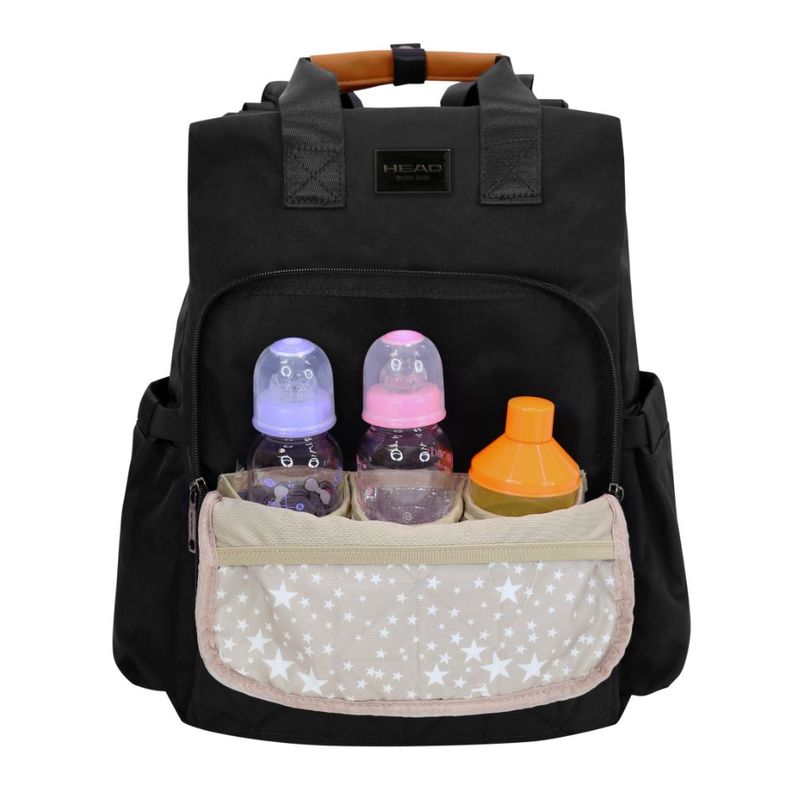 Mochila Pañalera Maternal New Bloom Negra Head-3