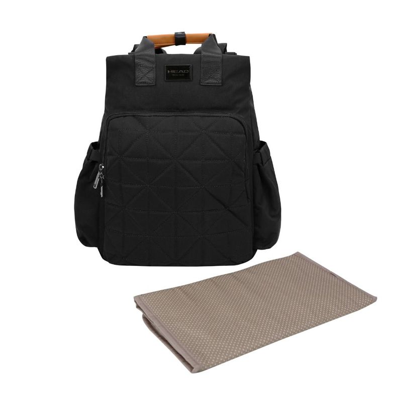 Mochila Pañalera Maternal New Bloom Negra Head-6