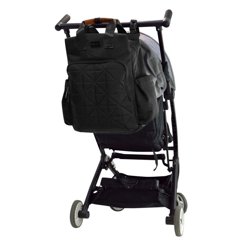 Mochila Pañalera Maternal New Bloom Negra Head-7