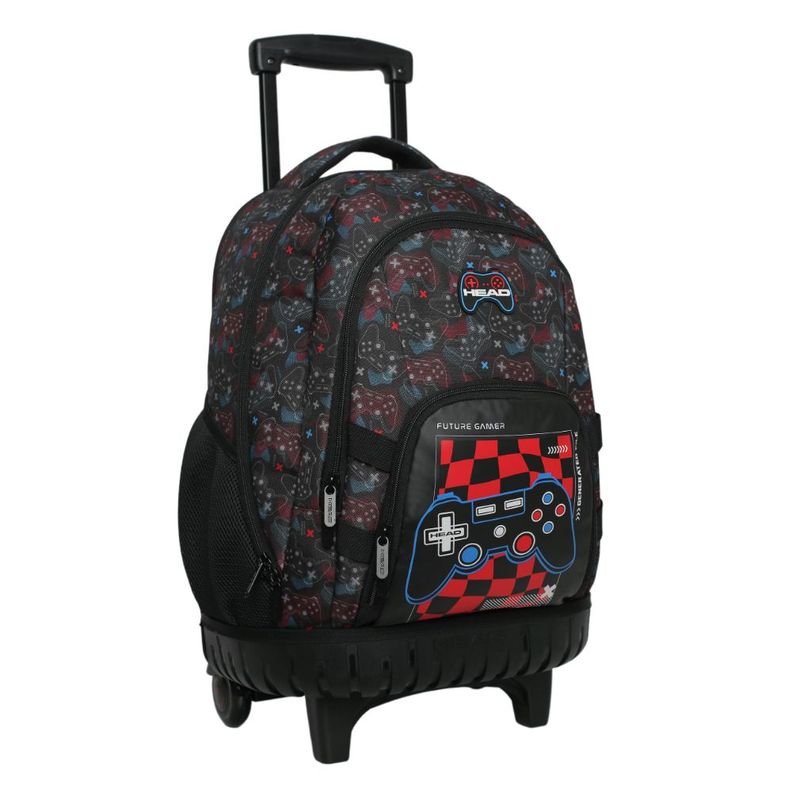 Mochila Infantil Carro New Kodiac Future Gamer Negro Head-0