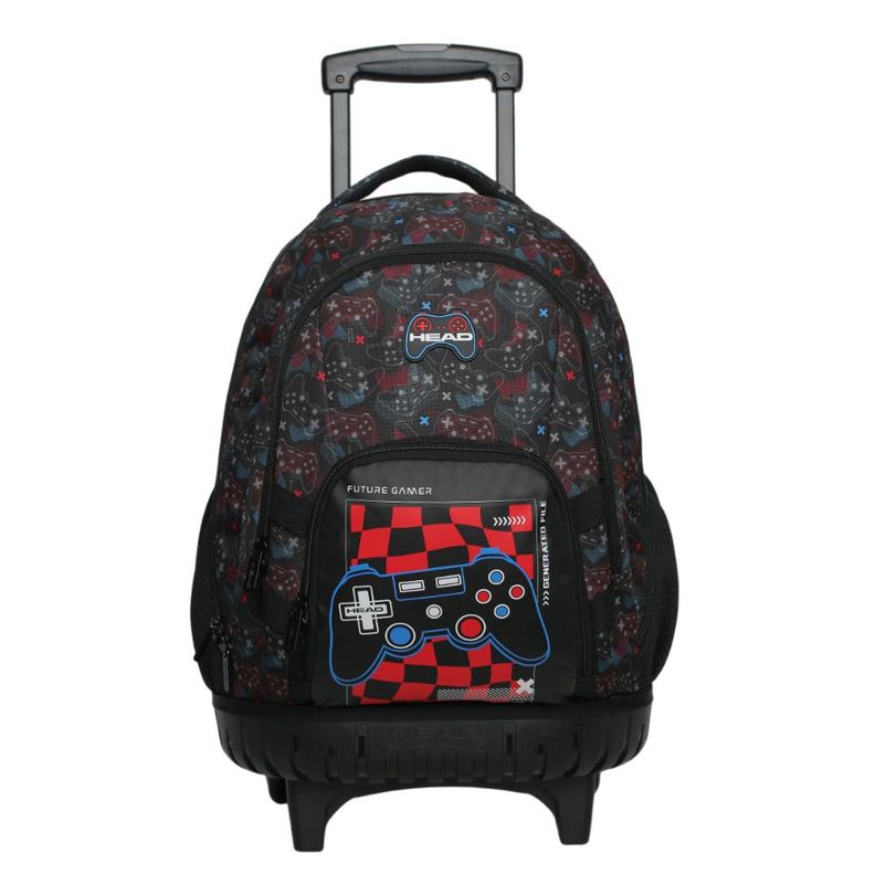 Mochila Infantil Carro New Kodiac Future Gamer Negro Head-1