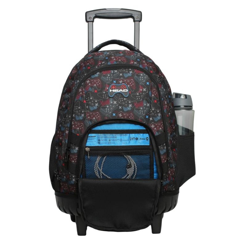 Mochila Infantil Carro New Kodiac Future Gamer Negro Head-2