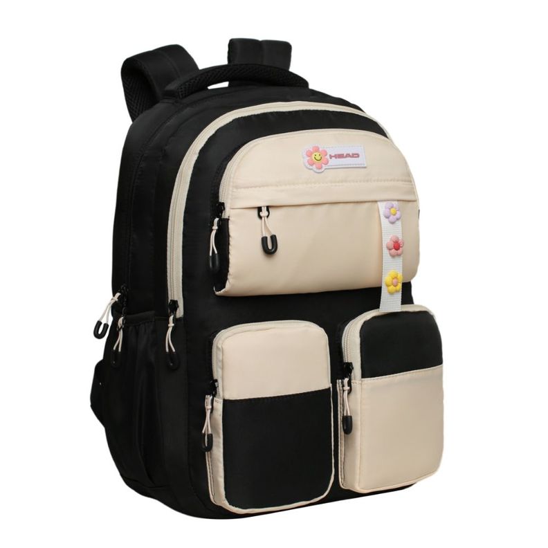 Mochila Kawaii Mujer Twist Block Negro Head-0