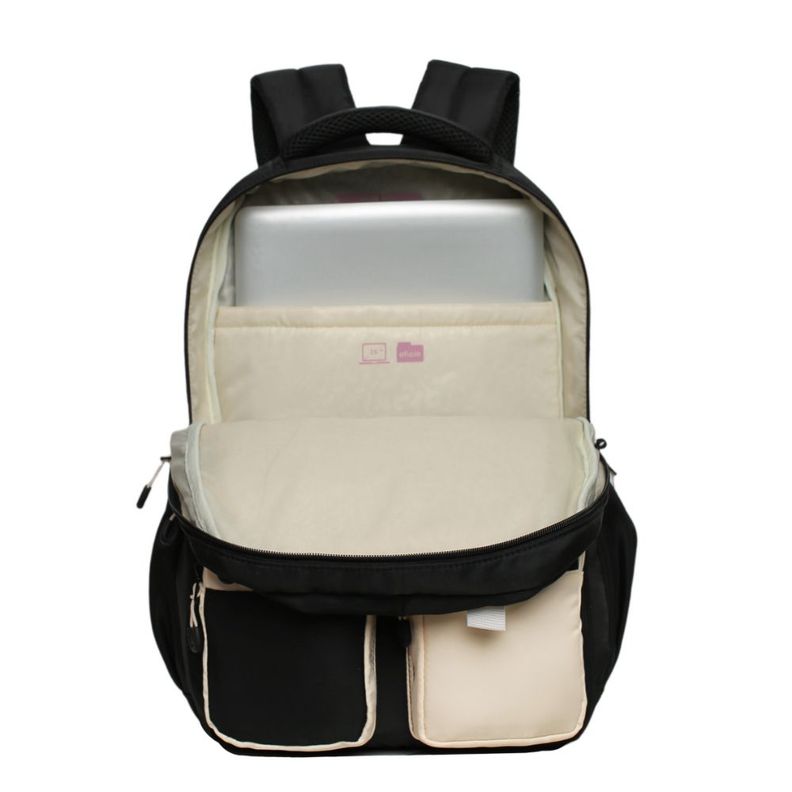 Mochila Kawaii Mujer Twist Block Negro Head-2