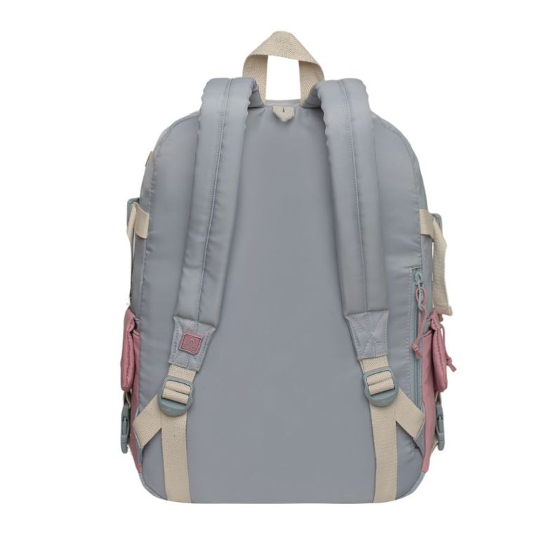 Mochila Mujer Escalade Kawaii Color Block Gris Head-5
