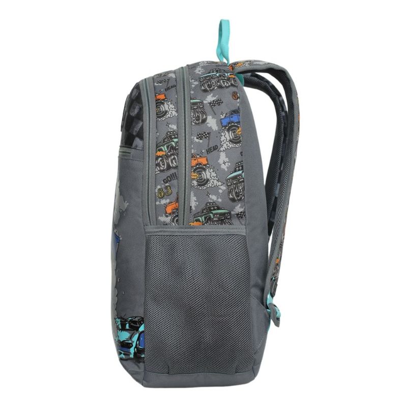 Mochila Infantil Niño Balloon Monster Truck Gris Head-3