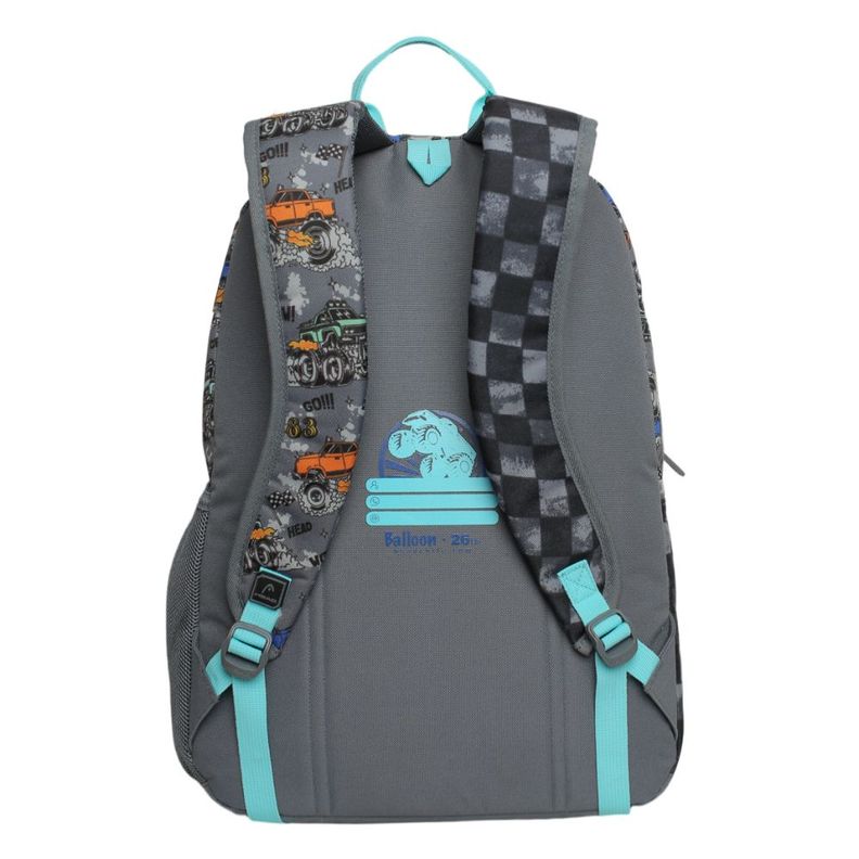 Mochila Infantil Niño Balloon Monster Truck Gris Head-4