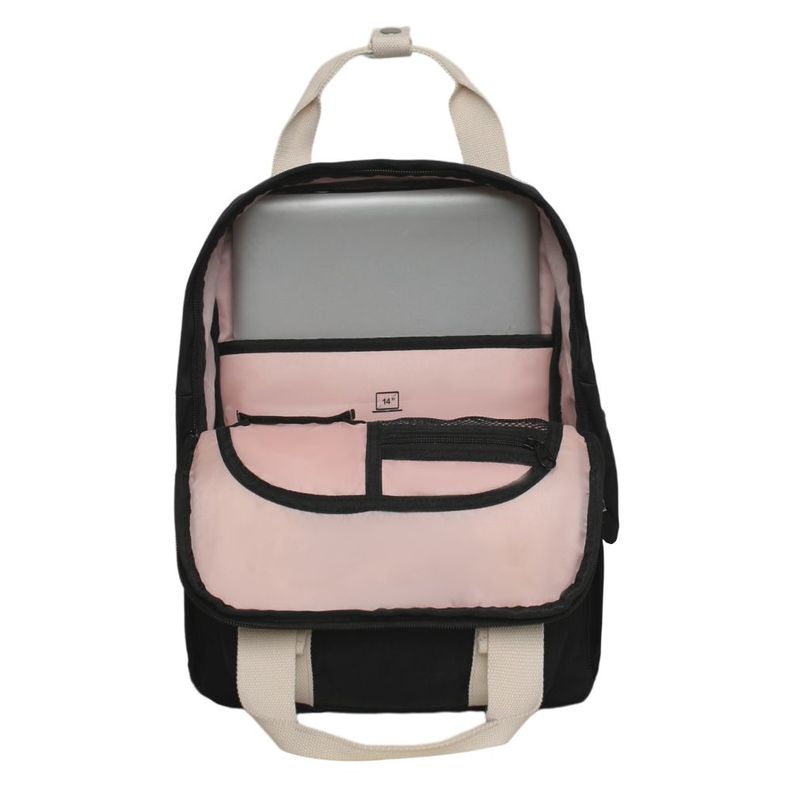 Mochila Mujer Moda Omega Bordado Negro Head-2