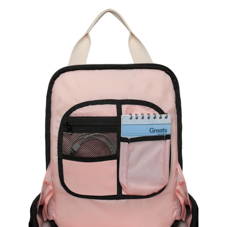 Mochila Mujer Moda Omega Bordado Negro Head-3