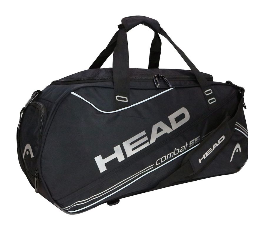 Bolso Deportivo New Combat 55 Negro Plata Head-0