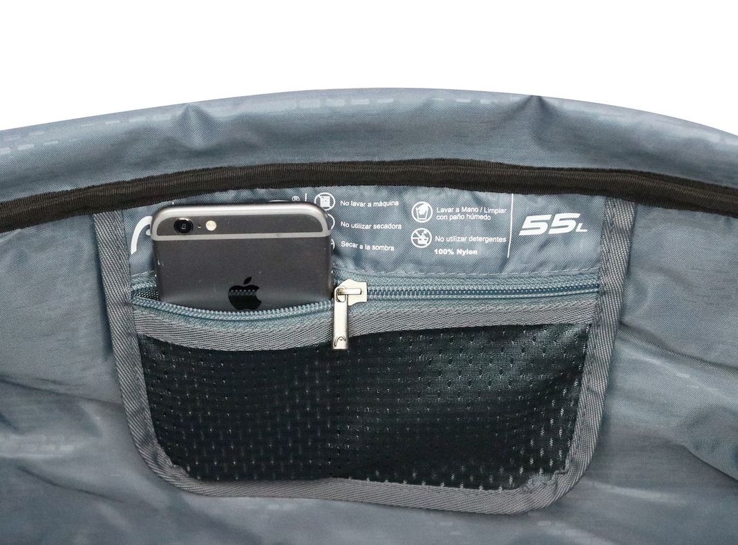 Bolso Deportivo New Combat 55 Negro Plata Head-1