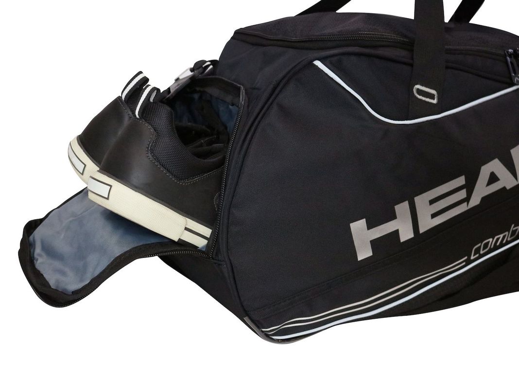 Bolso Deportivo New Combat 55 Negro Plata Head-3