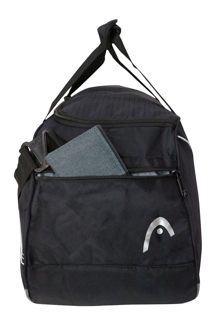 Bolso Deportivo New Combat 55 Negro Plata Head-4