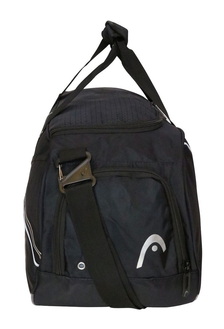 Bolso Deportivo New Combat 55 Negro Plata Head-5
